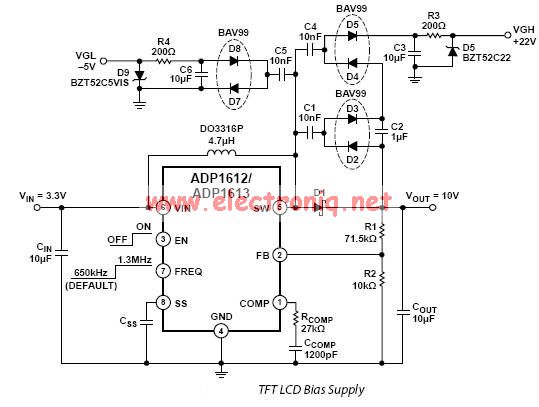 ADP1612-ADP1613-tft-lcd application circuit