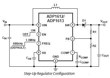 ADP1612-ADP1613 step-up dc-to-dc switching con-verters