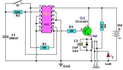 alternating on off switch electronic project circuit