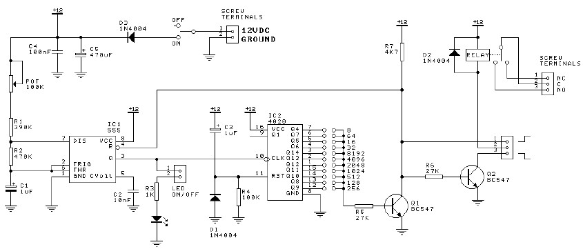 Count down timer using 555 timer circuit