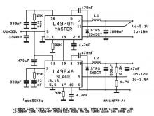 High current power supply diagram using L4970A L4974A 5-12V
