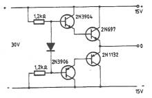 15V symmetric power supply circuit
