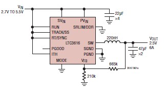 LTC3616 voltage regulator circuit