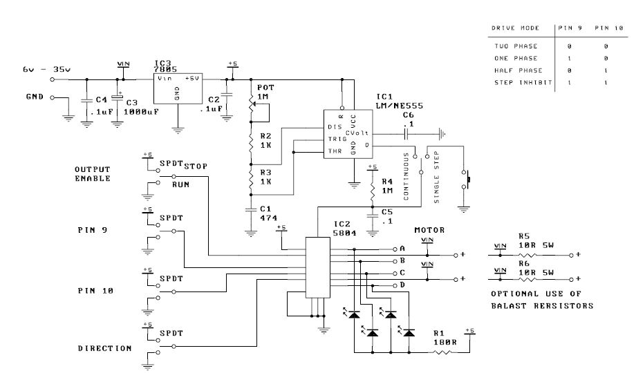 UCN5804B stepper motor driver circuit diagram