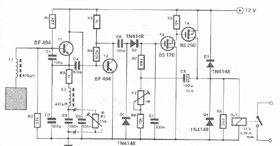 Presence detector electronic project circuit schematic