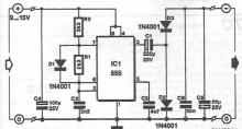 Voltage converter using 555 timer circuit