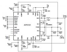 5 volt DC DC step down converter using ADP2323