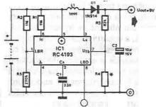 9volt switching power supply using RC4193 SMPS controller schematic