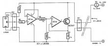 LM35 termo interface for multimeter circuit diagram
