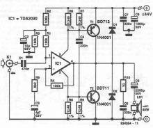 TDA2030 40W power amplifier circuit diagram