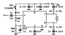 TDA7241 20 watt car audio amplifier schematic circuit project